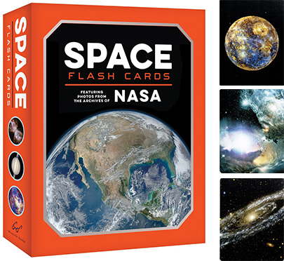 英文原版 美国宇航局太空探索卡片20张 Space Flash Cards: Featuring Photos from the Archives of NASA