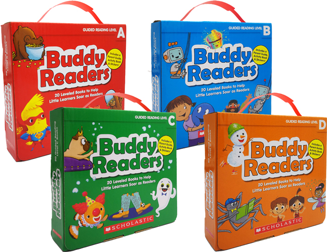 英文原版学乐小伙伴读本scholasticbuddyreaderslevelabcd盒装84册赠