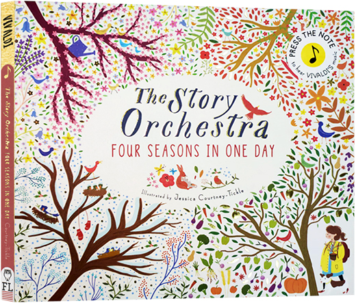 维瓦尔第 四季古典音乐发音书 The Story of Orchestra Four Seasons in One Day 英文原版绘本 布封收藏版