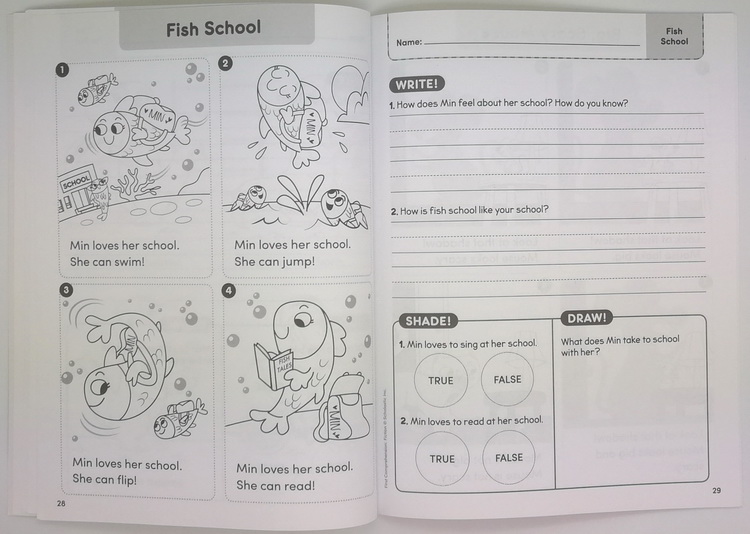 英文原版 Scholastic First Comprehension 2册 学乐漫画版图解英语 儿童英语学习辅导用书 附答案 少儿教辅