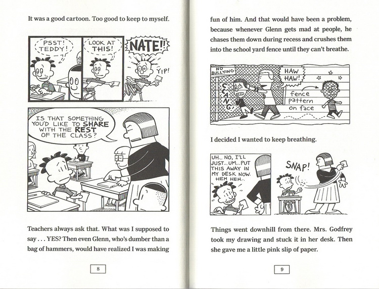 14册 Big Nate 我们班有个捣蛋王系列 大内特冒险记英文原版青少年课外阅读 儿童爆笑漫画章节书含8册章节书+6册活动书
