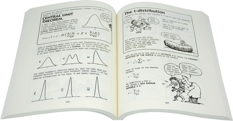 英文原版 爆笑科学漫画4册 The Cartoon Guide to Statistics/Algebra/Physics/Calculus 微积分/统计学/物理/代数漫画版教材