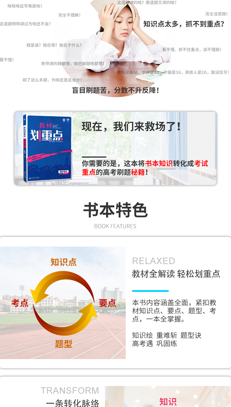 2020新版高中教材划重点语文必修四人教版RJ 教材划重点高一语文必修4同步课文一课一练习题册高考自主复习训练辅导全彩演绎理想树