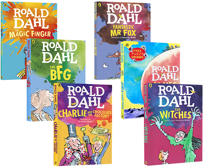 英文原版 罗尔德达尔 Roald Dahl 6册畅销合售 BFG好心眼儿巨人/Witches女巫/查理和巧克力工厂/Magic Finger/Fantastic Mr Fox