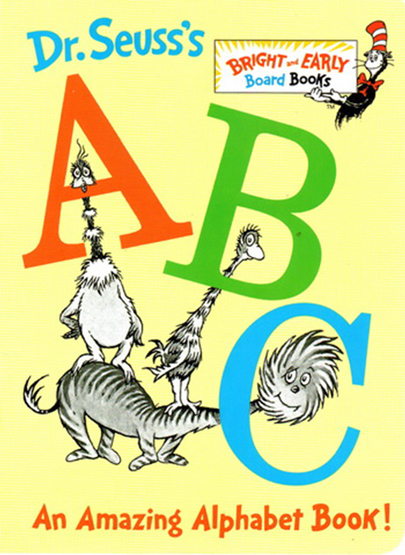 英文原版 Dr Seuss ABC/Fox in Socks/The Foot Book/Hop on Pop 廖彩杏书单 苏斯博士4册 纸板书 儿童英文启蒙韵文绘本