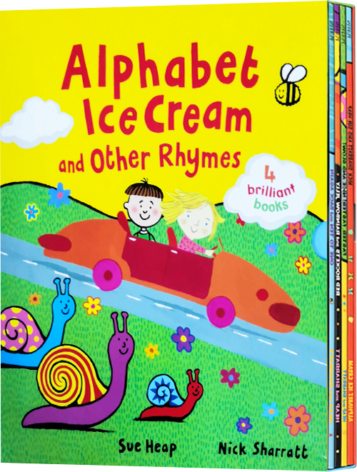 英文原版 Alphabet Ice Cream and Other Rhymes 4册 字母学习绘本 吴敏兰书单 Nick Sharratt 儿童启蒙认知图画书