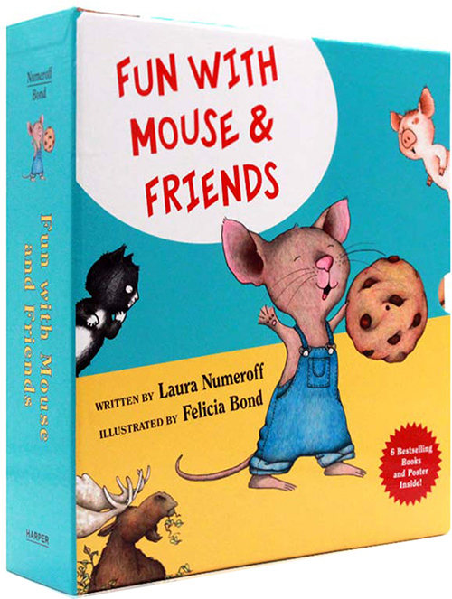 英文原版 Fun with Mouse and Friends 6册精装绘本盒装 附海报 如果你给老鼠吃饼干 廖彩杏 吴敏兰 If You Give a Mouse a Cookie