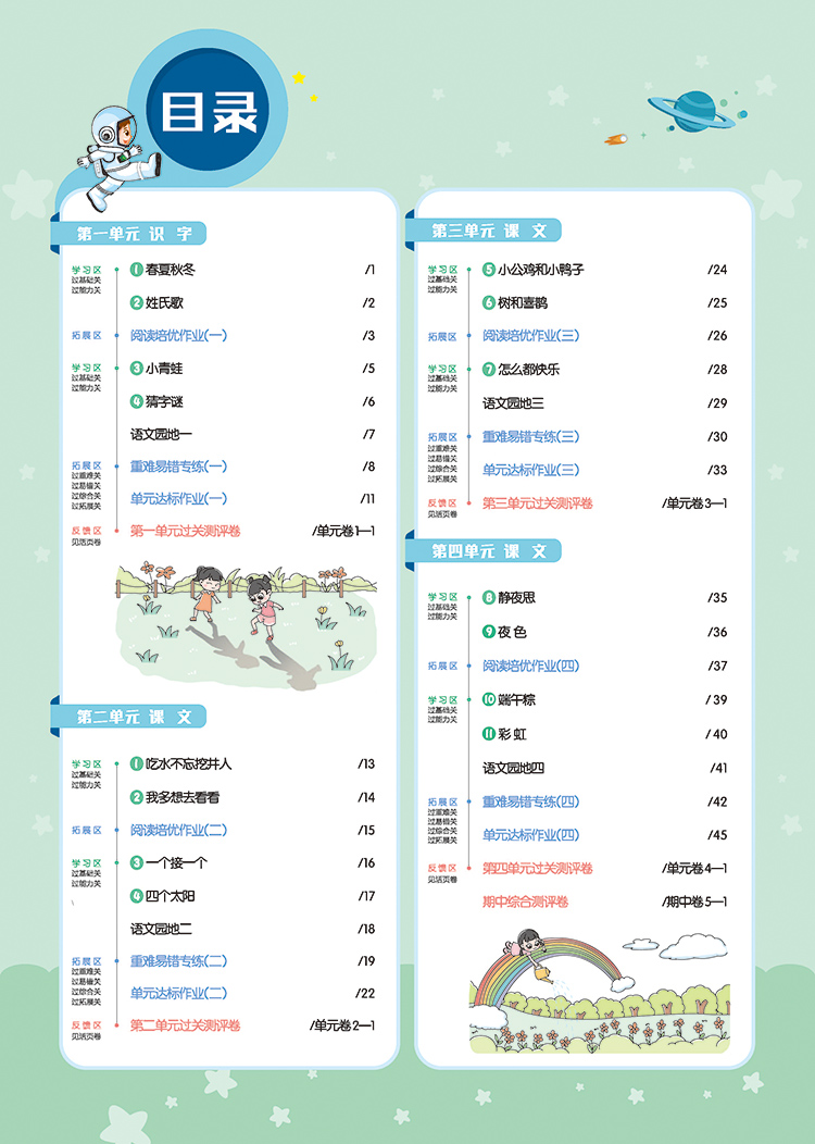 2020新版 一遍过小学一年级下册语文人教版数学苏教版 1一年级下册语文数学书同步课堂训练一课一练含试卷测试卷同步练习册全套