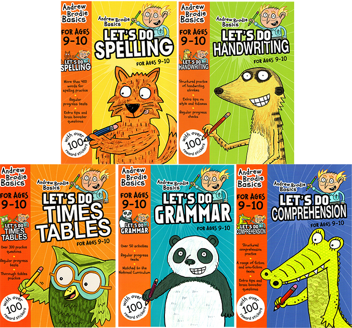 英国小学教辅综合练习 Andrew Brodie Let’s do Spelling/Comprehension/Grammar 9-10岁 5册套装 外语学校课外辅导用书