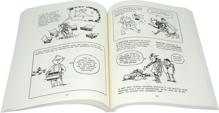 英文原版 爆笑科学漫画4册 The Cartoon Guide to Statistics/Algebra/Physics/Calculus 微积分/统计学/物理/代数漫画版教材