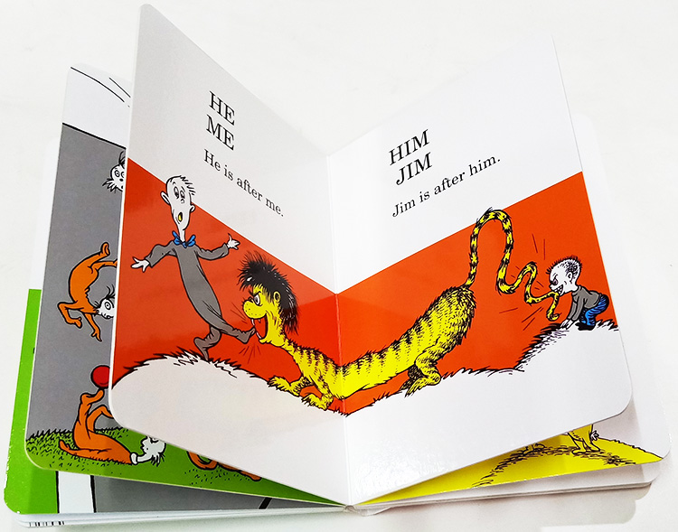 英文原版 Hop on Pop 在爸爸身上跳来跳去 Dr. Seuss 纸板书 廖彩杏书单 苏斯博士系列图书 学前启蒙阅读绘本 英语启蒙辅导故事书