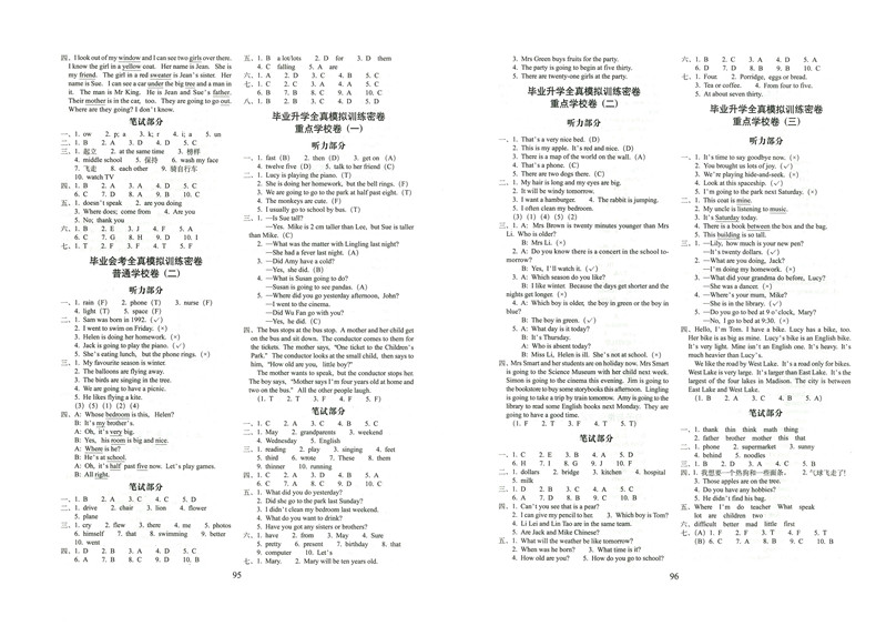 期末冲刺100分六年级下册英语试卷子外研版 2020春新版 小学6六年级下册英语同步试卷 同步练习单元期中期末复习模拟测试卷子