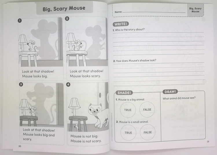 英文原版 Scholastic First Comprehension 2册 学乐漫画版图解英语 儿童英语学习辅导用书 附答案 少儿教辅