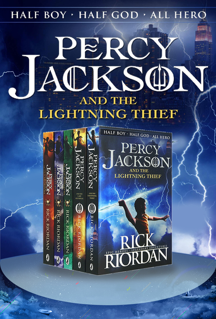 第一季五部曲 Percy Jackson 波西杰克逊与神火之盗全1-5册 The Lightning Thief 希腊神话冒险 Rick Riorda 原版小说