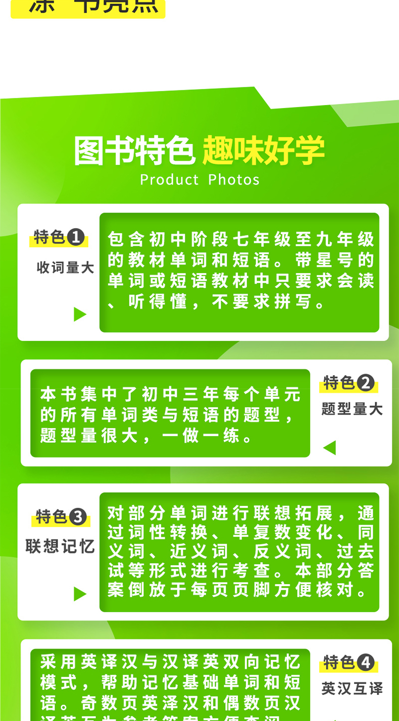 pass绿卡图书 2021新版 初中英语同步词汇随身练外研版WY 初中英语词汇手册同步随身记 中考英语词汇同步课本