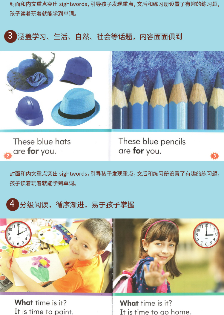 Scholastic 学乐英文入门关键字词 Nonfiction Sight Word Readers ABCD 4盒高频词读物科普科学绘本 100册全套 自然拼读初级盒装