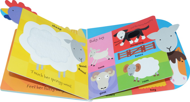 英文原版 Ladybird系列 Moo Moo/ Tummy Time 2册合售 大开本纸板触摸书 360度剧场立体书 儿童早教益智绘本