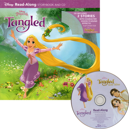 英文原版 长发公主2个故事合辑 Tangled and Tangled Ever After Read Along 附CD 迪士尼经典有声独立阅读绘本