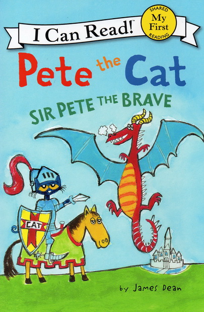 英文原版 I can read 1 Pete the Cat Sir Pete the Brave皮特猫分级读物