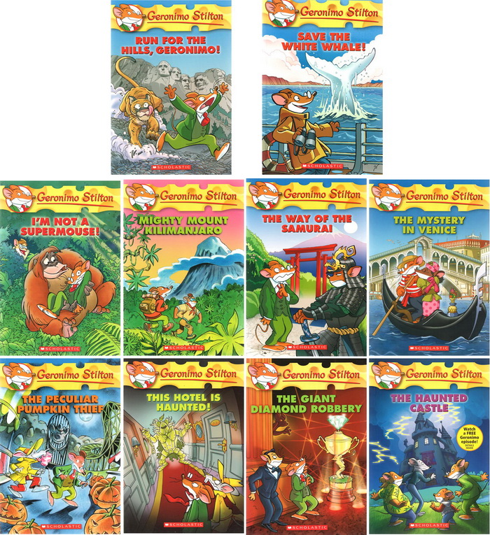 老鼠记者 41-50 进口儿童小说桥梁书 Geronimo Stilton 英文原版 赠环保手提袋 全彩漫画插画探险章节小说7-12岁青少年文学读物