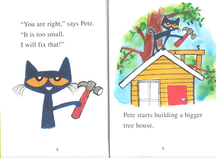 英文原版 I can read 1 Pete the Cat Tip-Top Tree House皮特猫分级读物  James Dean