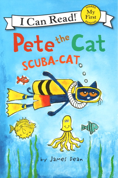 英文原版 I can read 1 Pete the Cat Scuba Cat 皮特猫分级读物