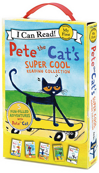 My First I Can Read Pete the Cat 皮特猫英文原版绘本 Super Cool Reading collection 5册盒装绘本 the cool for school等