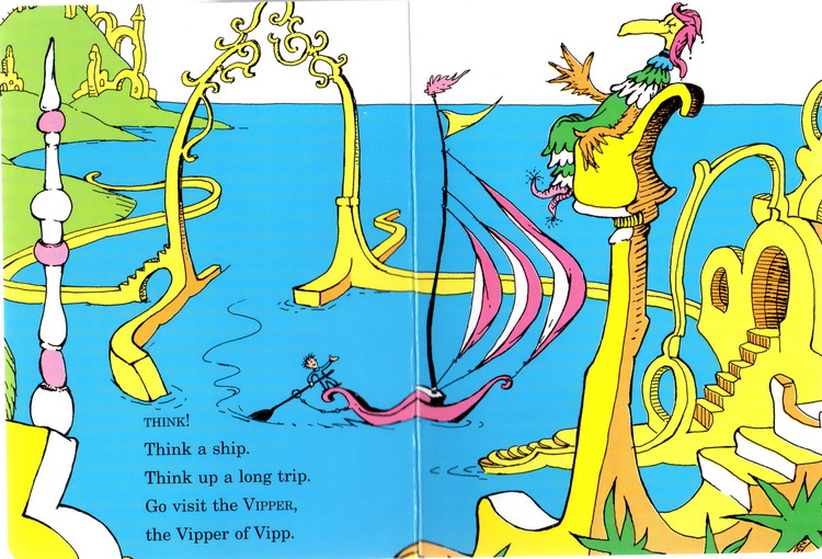 英文原版 Oh The Thinks You Can Think 你能有多少奇思妙想 儿童启蒙纸板书 Dr Seuss 苏斯博士 亲子共读绘本