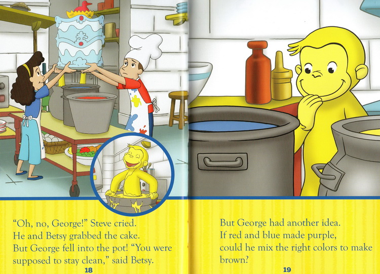 英文原版 Reading Fun with Curious George 6册礼盒装好奇猴乔治分级读物 附海报贴纸  英文启蒙绘本