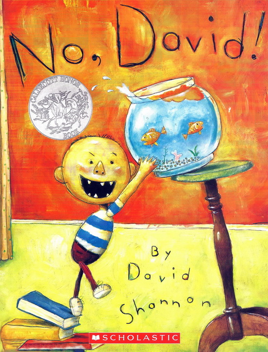 儿童绘本 No David 大卫不可以系列 英文原版 凯迪克奖 吴敏兰 绘本图画书 儿童幼儿认知生活习惯启蒙英文版 亲子互动 大卫香农