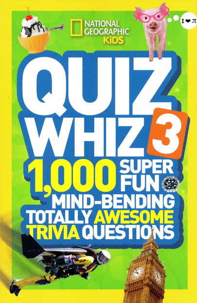 Quiz Whiz系列 国家地理儿童问答小测验 National Geographic Kids 英文原版 5册合售 英语启蒙认知科普知识 古怪趣事1000问