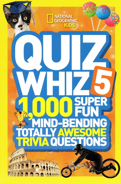 Quiz Whiz系列 国家地理儿童问答小测验 National Geographic Kids 英文原版 5册合售 英语启蒙认知科普知识 古怪趣事1000问