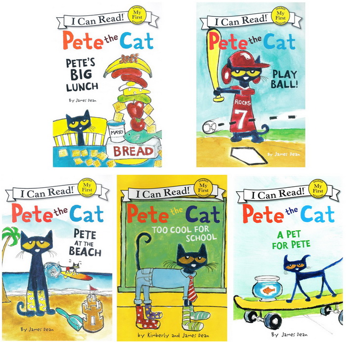 My First I Can Read Pete the Cat 皮特猫英文原版绘本 Super Cool Reading collection 5册盒装绘本 the cool for school等