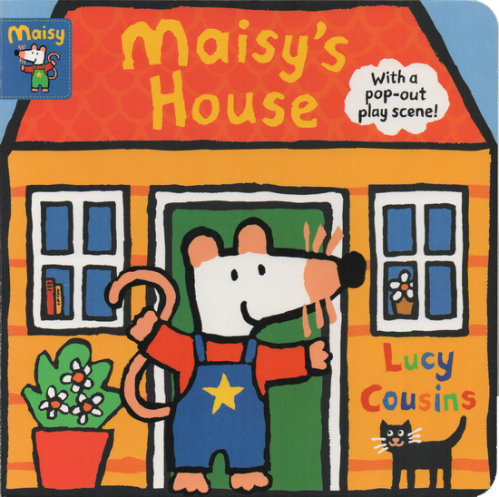 英文原版 Maisy’s House 小鼠波波的家 立体游戏操作纸板书 with a pop-out play scene 亲子互动 作者Lucy Cousins