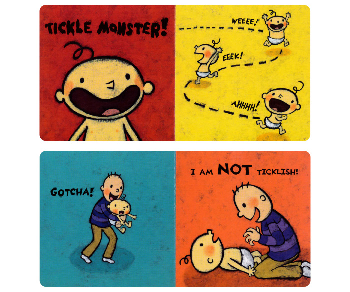 Tickle 一根毛脏小孩 名家 Leslie Patricelli 幼儿启蒙认知纸板书 行为习惯礼仪培养图画书 小毛孩英文原版绘本
