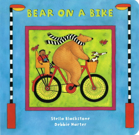 送音频 快乐的比尔熊英文原版 Bear on a Bike /About Town /in a Square / Busy Family 9册纸板书 启蒙认知绘本 Barefoot Books