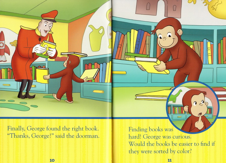 英文原版 Reading Fun with Curious George 6册礼盒装好奇猴乔治分级读物 附海报贴纸  英文启蒙绘本