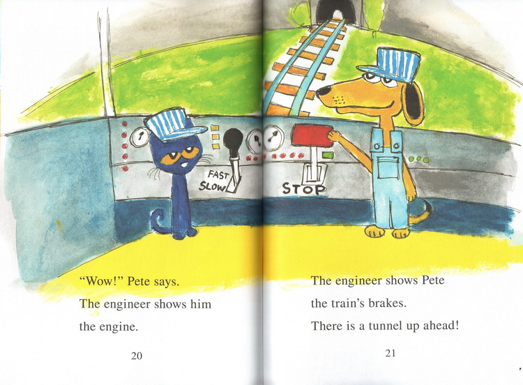共16册 入门级14册+赠一阶段2册 皮特猫英文原版绘本 I Can Read Pete the Cat 儿童分级读物启蒙学习英文版 Pete at the Beach