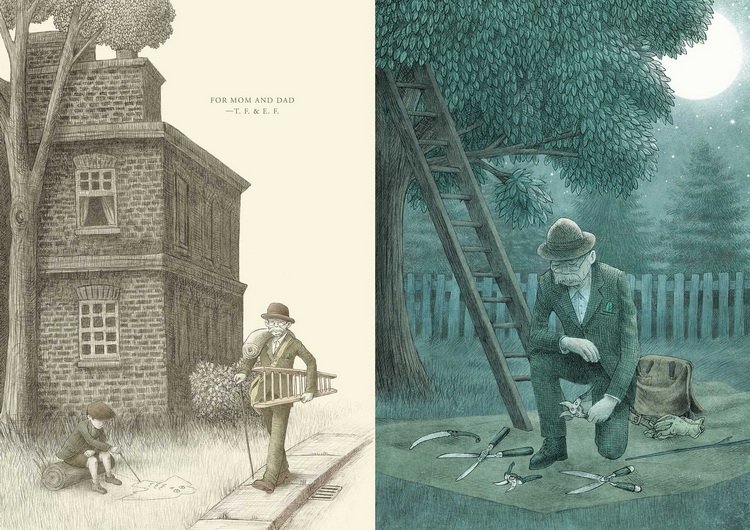 午夜园丁 英文原版 The Night Gardener 暗夜园丁 儿童幻想故事绘本 温馨大爱 画风细腻