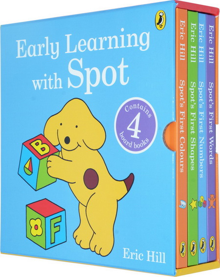 英文原版 小玻系列 Early Learning With Spot 幼儿启蒙纸板书4册礼盒装 儿童绘本