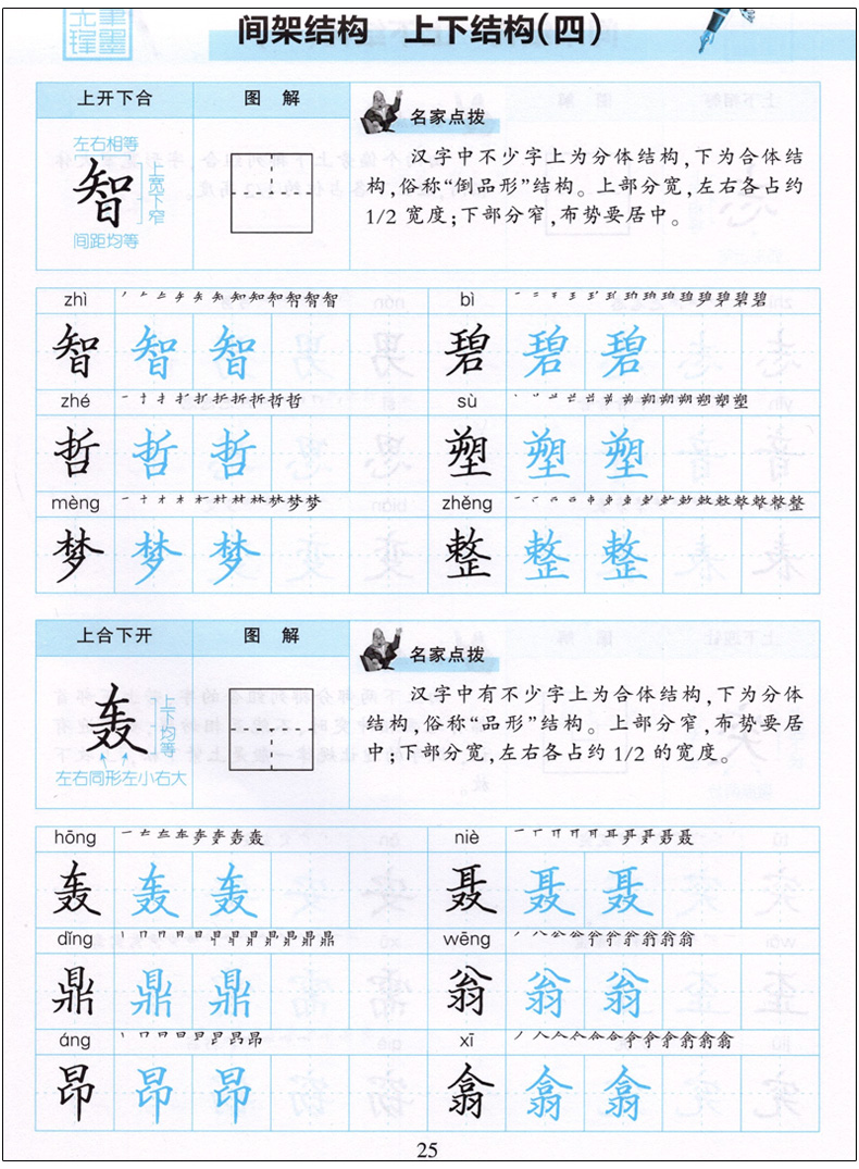 从零起步学写字 楷书 学生成人硬笔钢笔书法练字本 初学者入门 李放鸣 间架结构字帖 笔墨先锋 高中大学生字体练习册 男生女生速成
