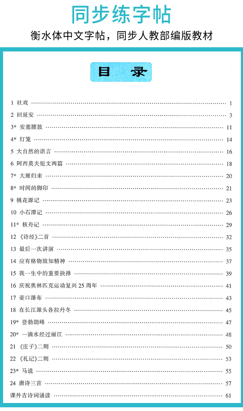 初中写字字帖八年级下册 人教版RJ 李放鸣 楷书正楷 笔墨先锋 8八下语文书教材同步硬笔书法辅导练习册书籍 中学生成人钢笔练字帖