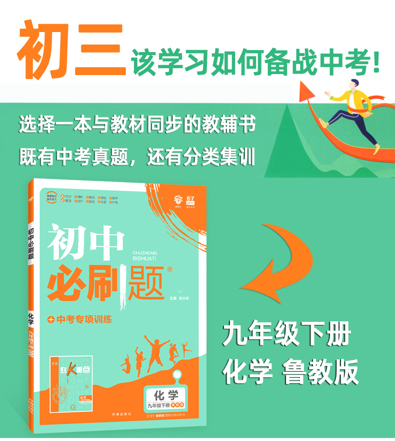 2020版初中必刷题九年级下册化学 鲁教版 67理想树初中化学同步知识点复习练习册 初三中考真题辅导资料书 山东教育出版社