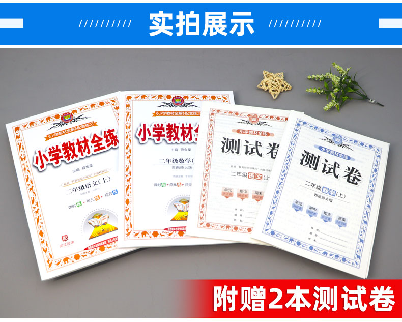 2020秋小学教材全练二年级上册全套 语文部编人教版 数学西南师大版 薛金星小学课本同步训练作业本西师版 小学生教辅资料练习册