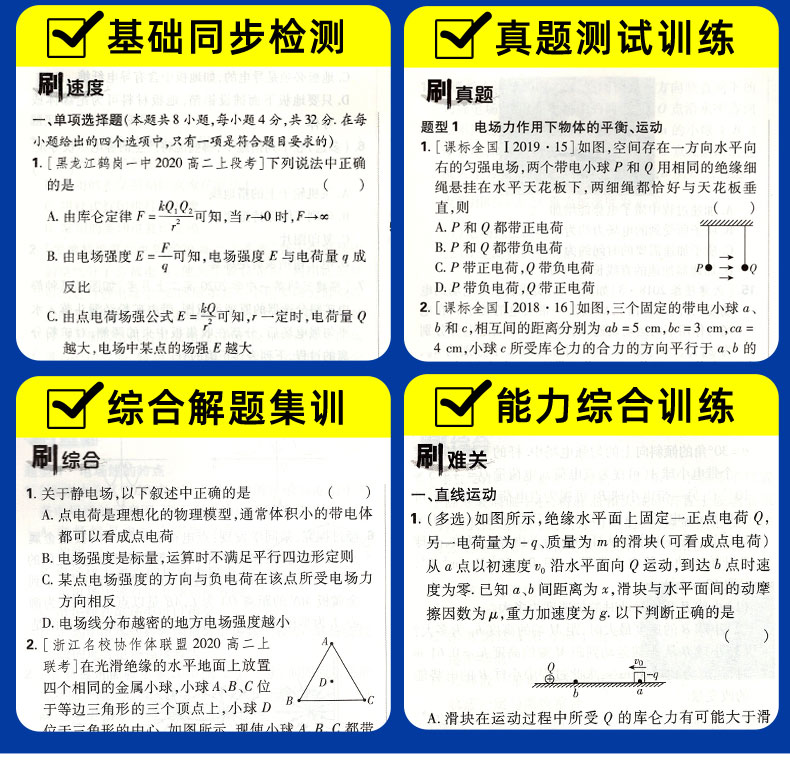 2021新版高中必刷题物理高二选修3-1 教科版JK高2配阅全彩版狂K重点知识讲解 理想树67高考系列高中同步学习资料2020 电荷守恒定律