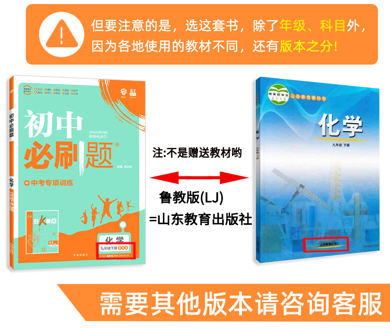 2020版初中必刷题九年级下册化学 鲁教版 67理想树初中化学同步知识点复习练习册 初三中考真题辅导资料书 山东教育出版社