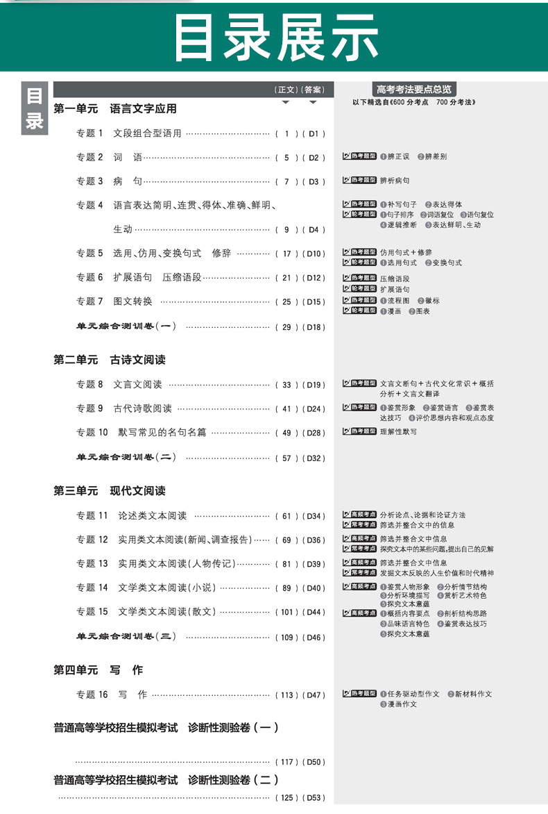 2021高考一轮复习资料单元提升卷文科理科语文新版高考必刷卷 高中高三阶段测试卷子 高考必刷题试卷2020下学期高二期末