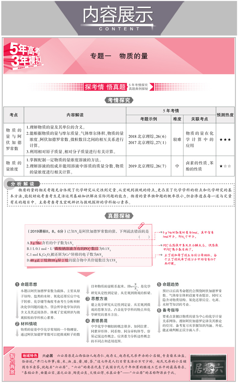 北京专用2021版五年高考三年模拟化学  曲一线5年高考3年模拟a版 高中高三复习资料书53A 历年真题+模拟题2020