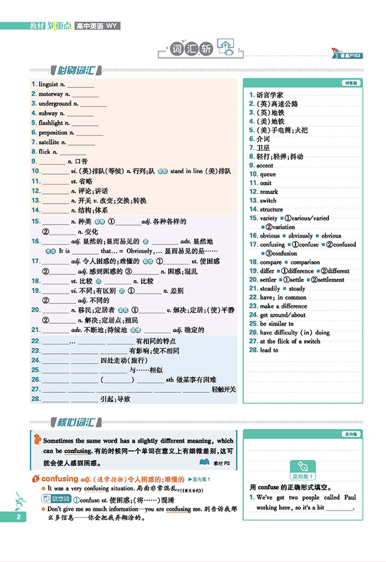 2021新版教材划重点高中英语必修5 外研版 高中同步讲解辅导资料书必修5 高二教材全解划重难点必刷题 英语必修5外研版