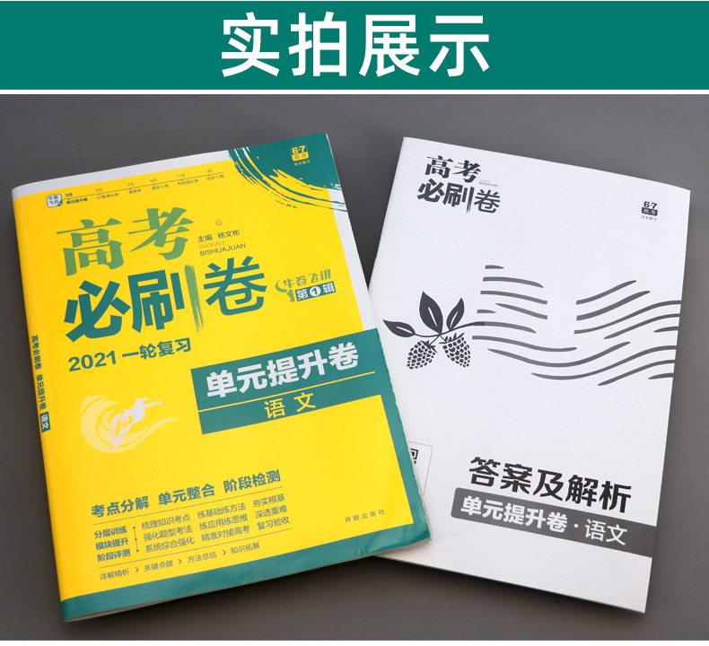 2021高考一轮复习资料单元提升卷文科理科语文新版高考必刷卷 高中高三阶段测试卷子 高考必刷题试卷2020下学期高二期末